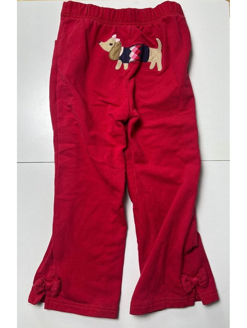 Vintage Red Gymboree Scottie Dog Flare Pants Girls 4T